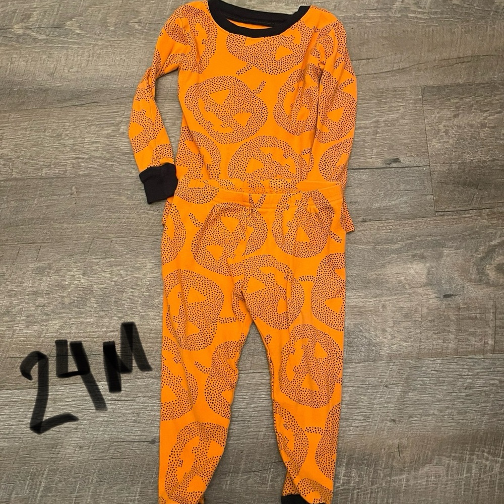 Orange Pumpkin Kids One Piece